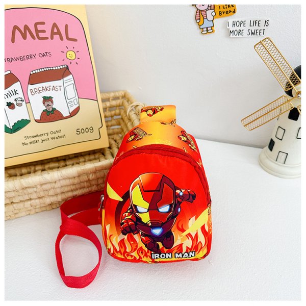 Kids Superhero Crossbody Bag Red Flame Chest Purse Mini Shoulder Bag for Boys and Girls